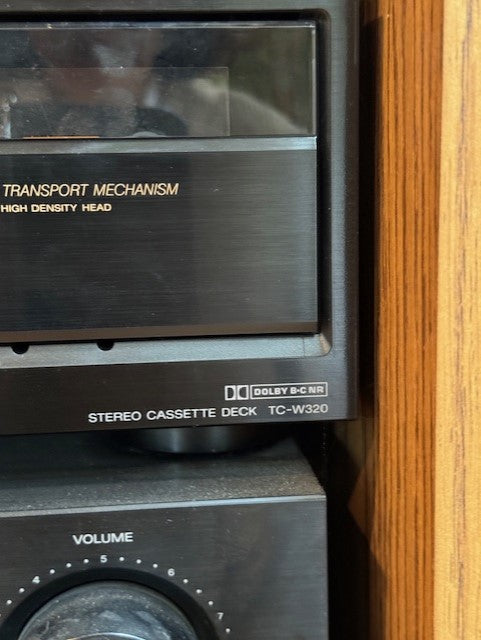 Mid Century Modern Stereo Cabinet & Sony Stereo Speakers KV232-5