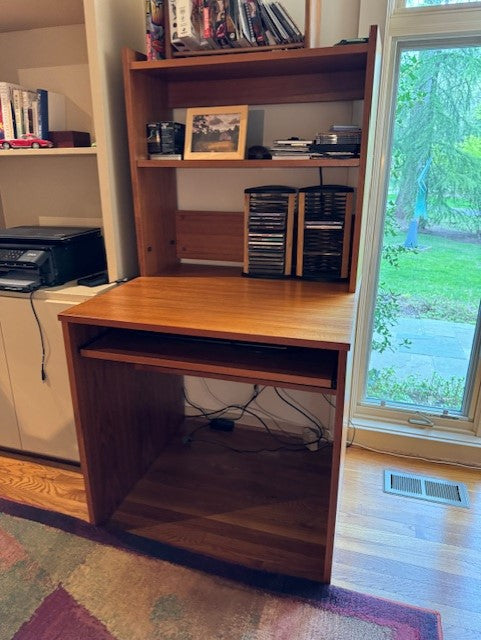 Mid Century Office Computer Desk with Hutch KV232-23