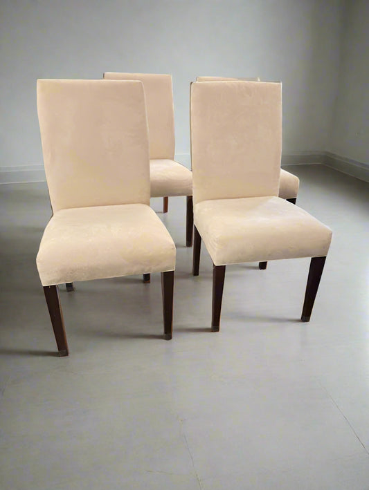 4 Kravet Beige Upholstered Dining Chairs MB1-51