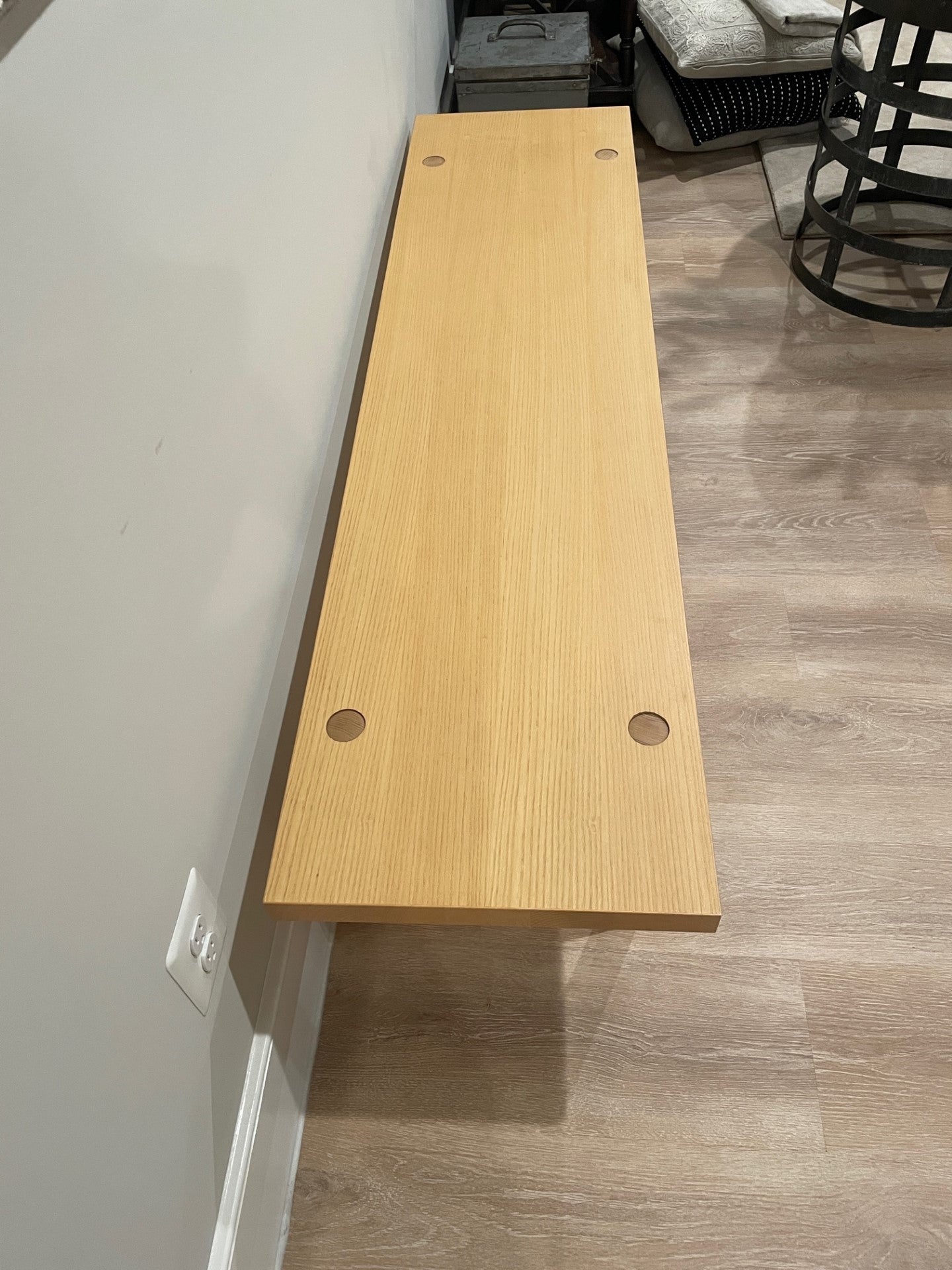 Ikea Scandinavian Wood Bench LC207-8