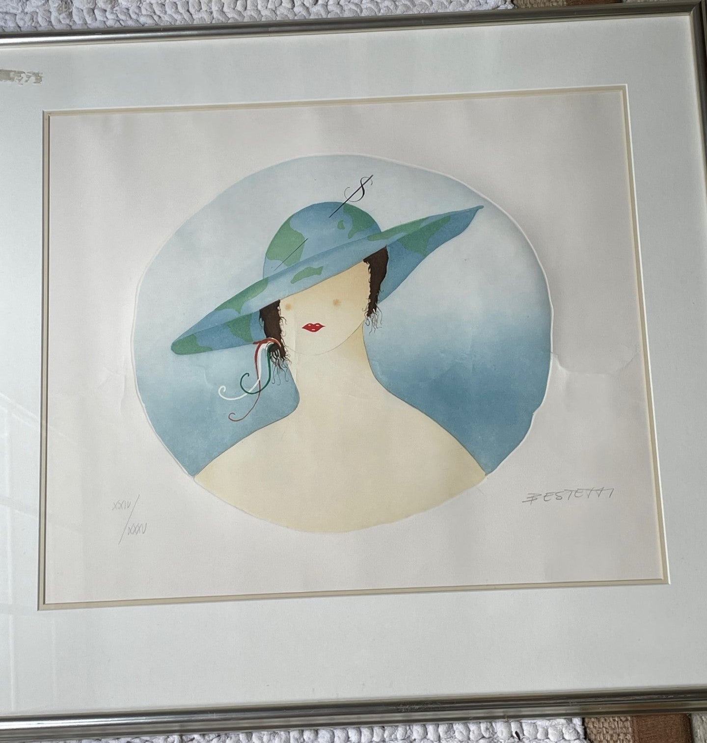Il Mondo Pietro Bestetti Lithograph hand signed and numbered JS