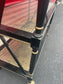 Directoire 3 Tier Caned Glass Serving Cart Black Gold JW169-2