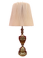 Stiffel Brass Tall Table Lamp w Pleated Shade JW169-6