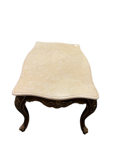 French Gilded Coffee Table w Faux Marble Top DS227-15