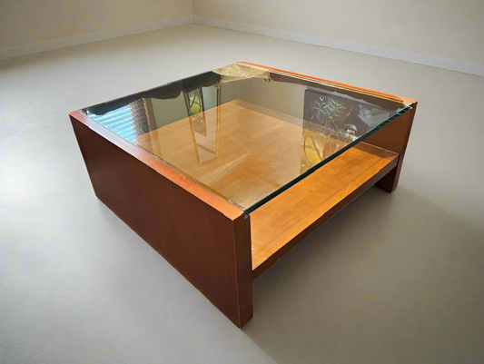 Mid Century Glass Top Coffee Table SH265-21