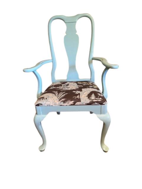 Blue Lacquer French Style Arm Chair SH265-32