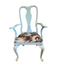 Blue Lacquer French Style Arm Chair SH265-32