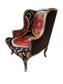 Bergere Suzani Furniture Red and Black Accent Chair SH265-33