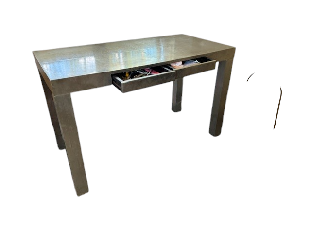 West Elm Two Drawer Gold Foil Parsons Desk SH265-34