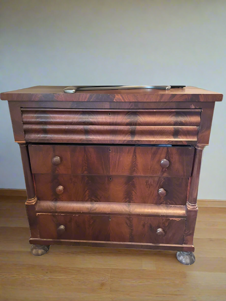 Empire Style Mahogany Wood Bureau Chest Dresser SH265-35 – GoodbyHello LLC