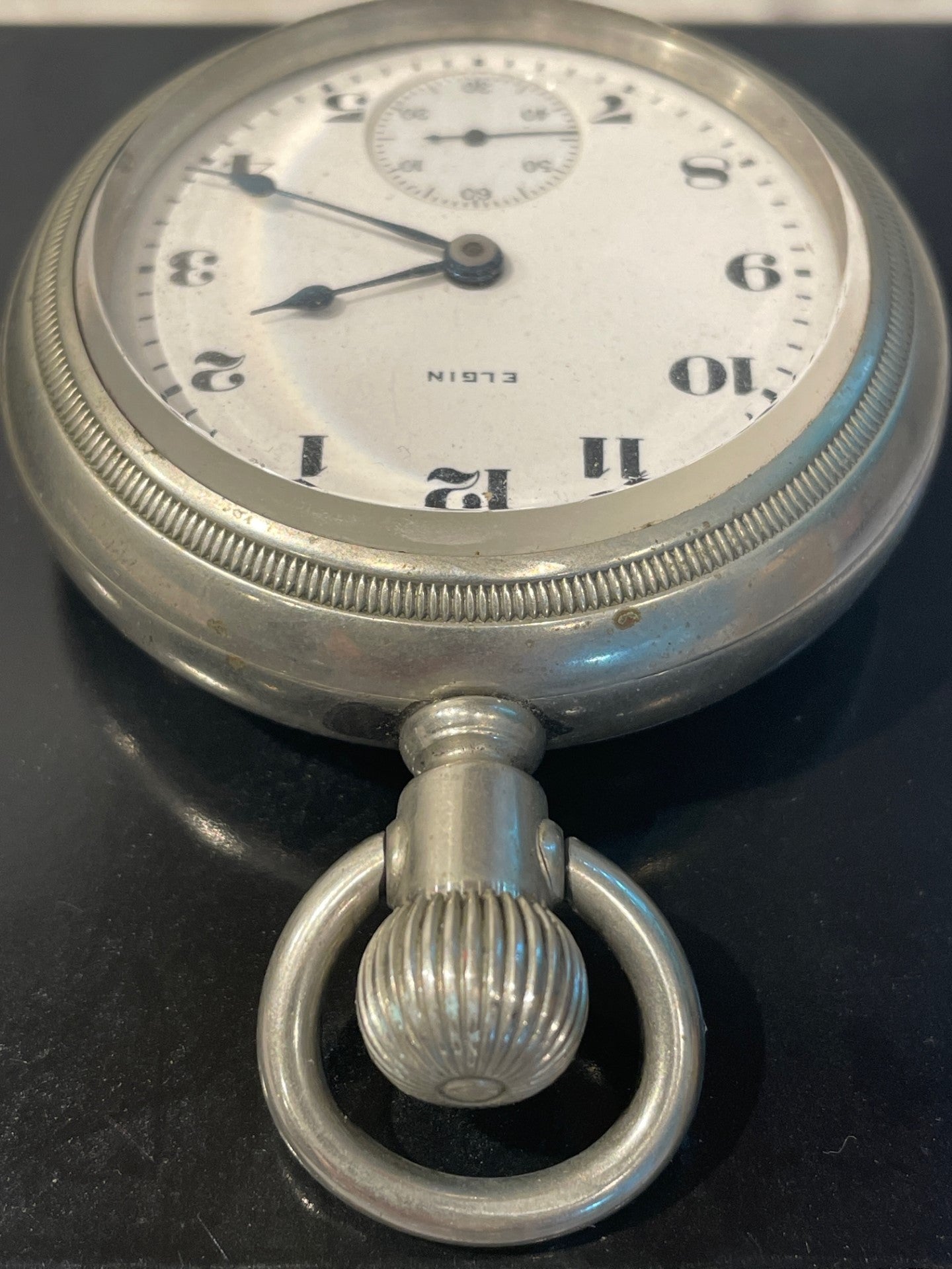 1921 Silverode Railroad Elgin Stainless Steel Pocket Watch HH191-2