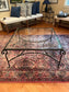 Wrought Iron Square Glass Top Coffee Table TM193-9