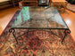 Wrought Iron Square Glass Top Coffee Table TM193-9