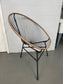 Pair Boho Wire Egg Accent Metal Accent Stand w Rope Accents Chairs EK221-75