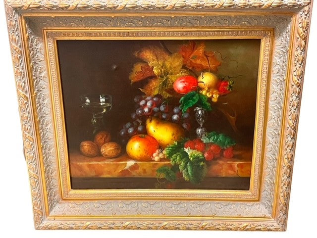 Riccardo Bianchi Still Life Painting on Canvas Signed & Framed ED41-4