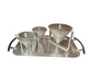 Steel Coffee Service by Montagnani Punto Bacola, Italy Art Deco Tea Set EK221-242