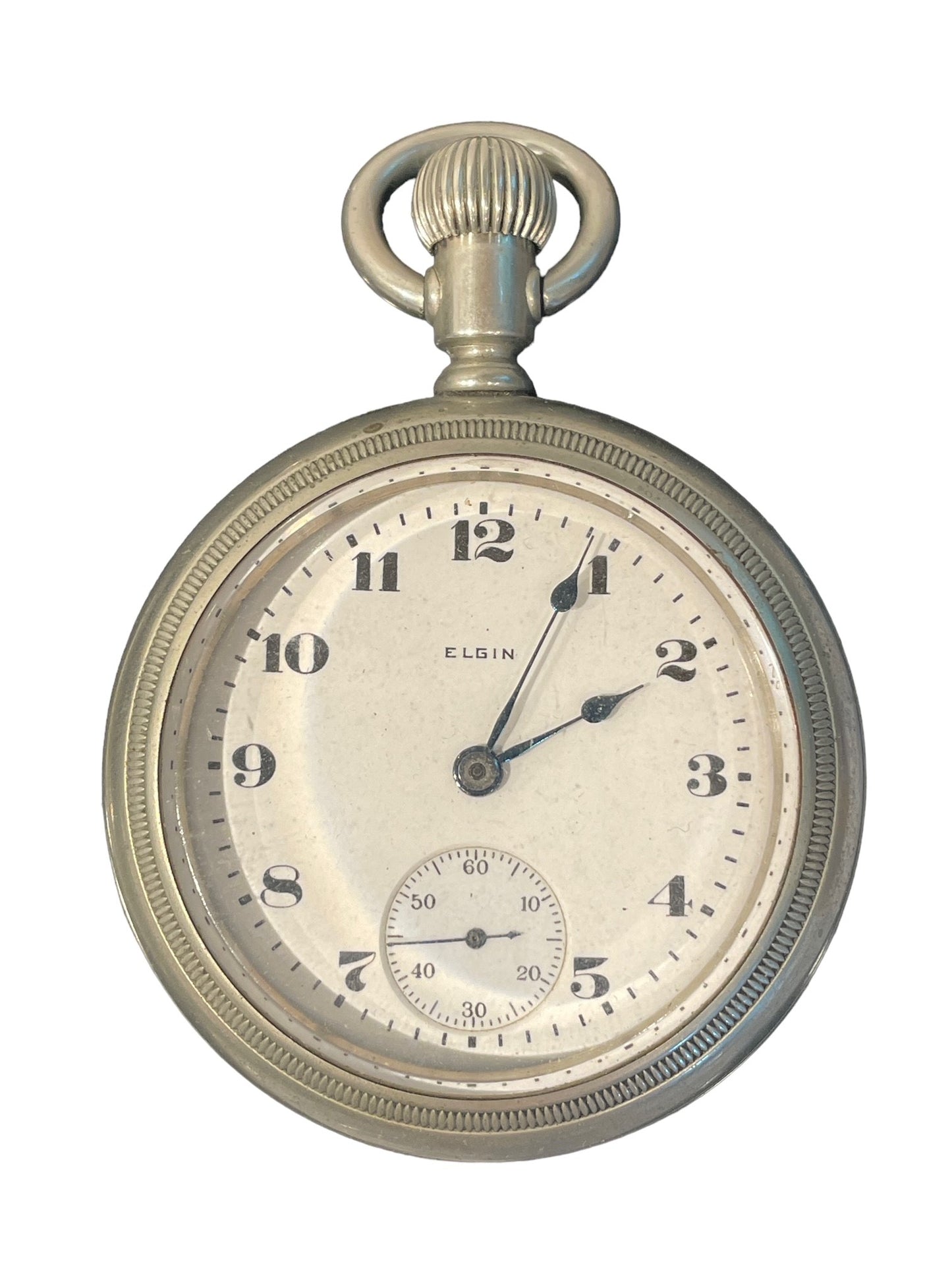 1921 Silverode Railroad Elgin Stainless Steel Pocket Watch HH191-2