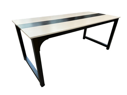 Black White Striped Conference / Dining Table / Desk EK221-108