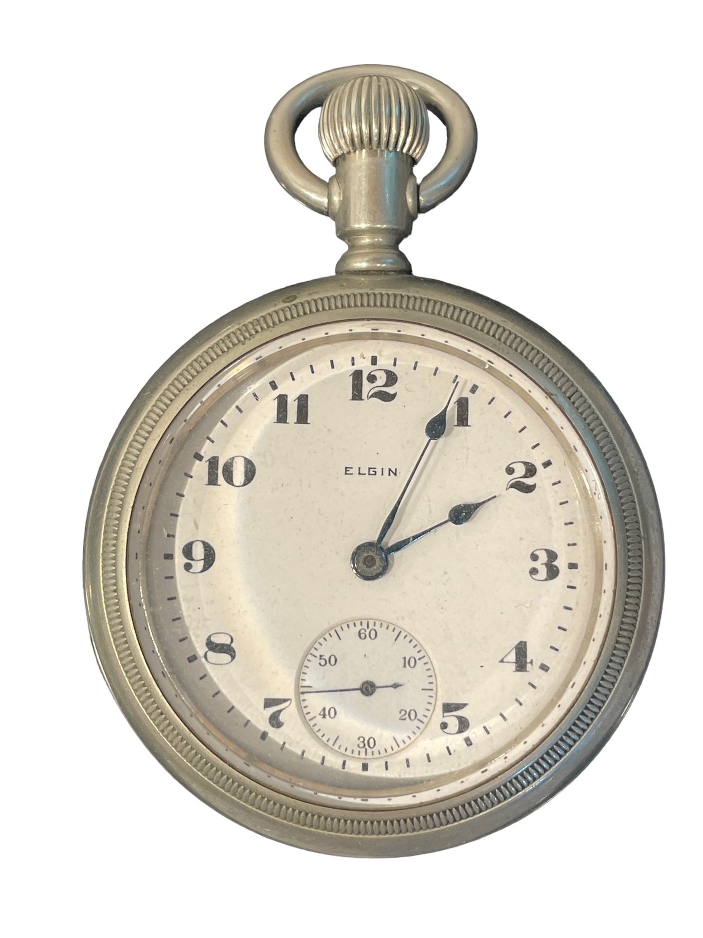 1921 Silverode Railroad Elgin Stainless Steel Pocket Watch HH191-2