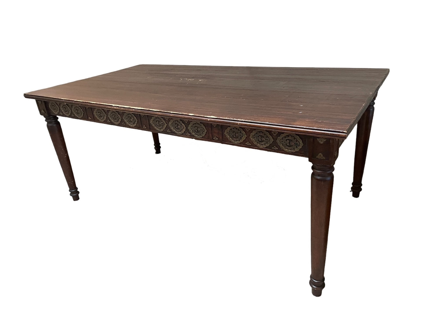 Vintage Carved Wood Dining Table Desk LG223-19