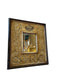 Framed Mirror w/Brass Inlay on Wood LA178-29
