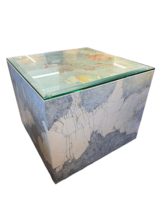 Worlds Away Square Cube Accent Side Table EK221-218