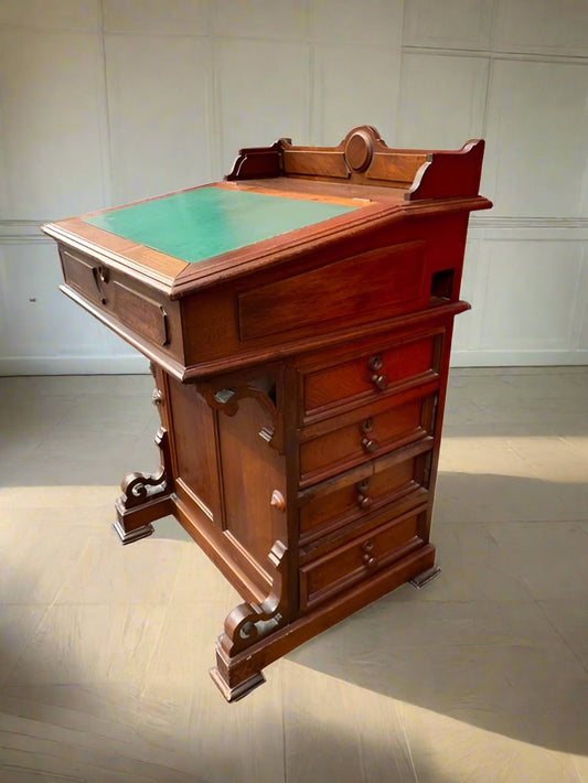 Antique Eastlake 1890's Walnut Desk w Side Drawers JD235-2