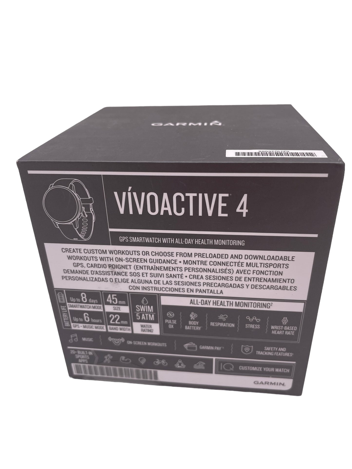 Garmin Vivoactive 4 GPS Smartwatch Black MH197-6