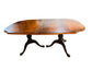 English Style Banded Double Pedestal Ball & Claw Dining Table w 2 Leafs EK221-182