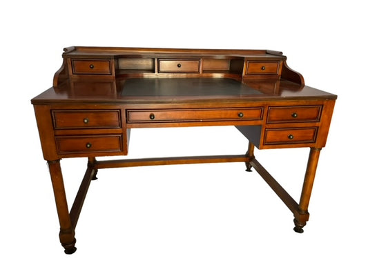 Vintage Desk w Hutch & Leather Writing Area KC236-9