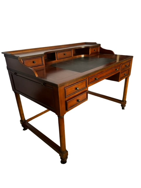 Vintage Desk w Hutch & Leather Writing Area KC236-9