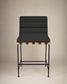Denver Modern Vail Counter Stool White Oak Black Leather FFW258-568