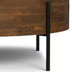 Rayburn SOLID MANGO 38" Urban Drum Coffee Table in Walnut Brown FFW-1011
