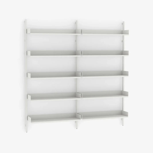 Terence Woodgate Case Furniture White Double Slot Shelving Bookcase (3 avail) FFE-832