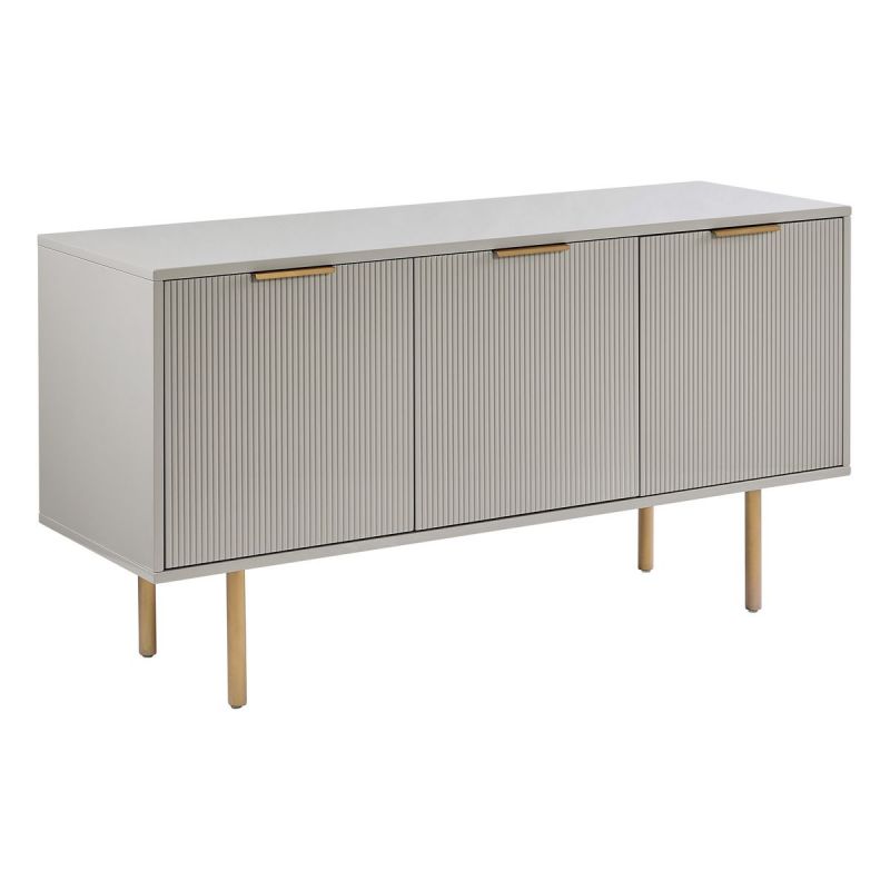 Sunpan Dorada Grey 3 Door Contemporary Media Stand HOP10411323-2