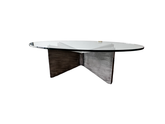 Kravet Oval Glass Top Oval Coffee Table  MTF153-13