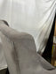 Set of 4 Sloped Arm Grey Velvet Upholstered Dining Chairs HOP104-122