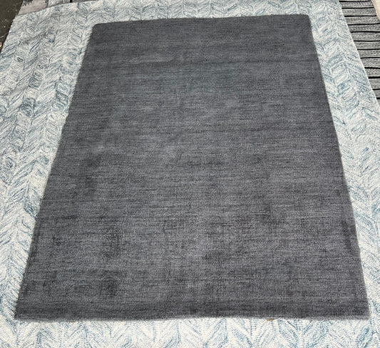 5 x 8 Moes Charcoal Jitterbug 100% Wool Rug - HOP104-R19