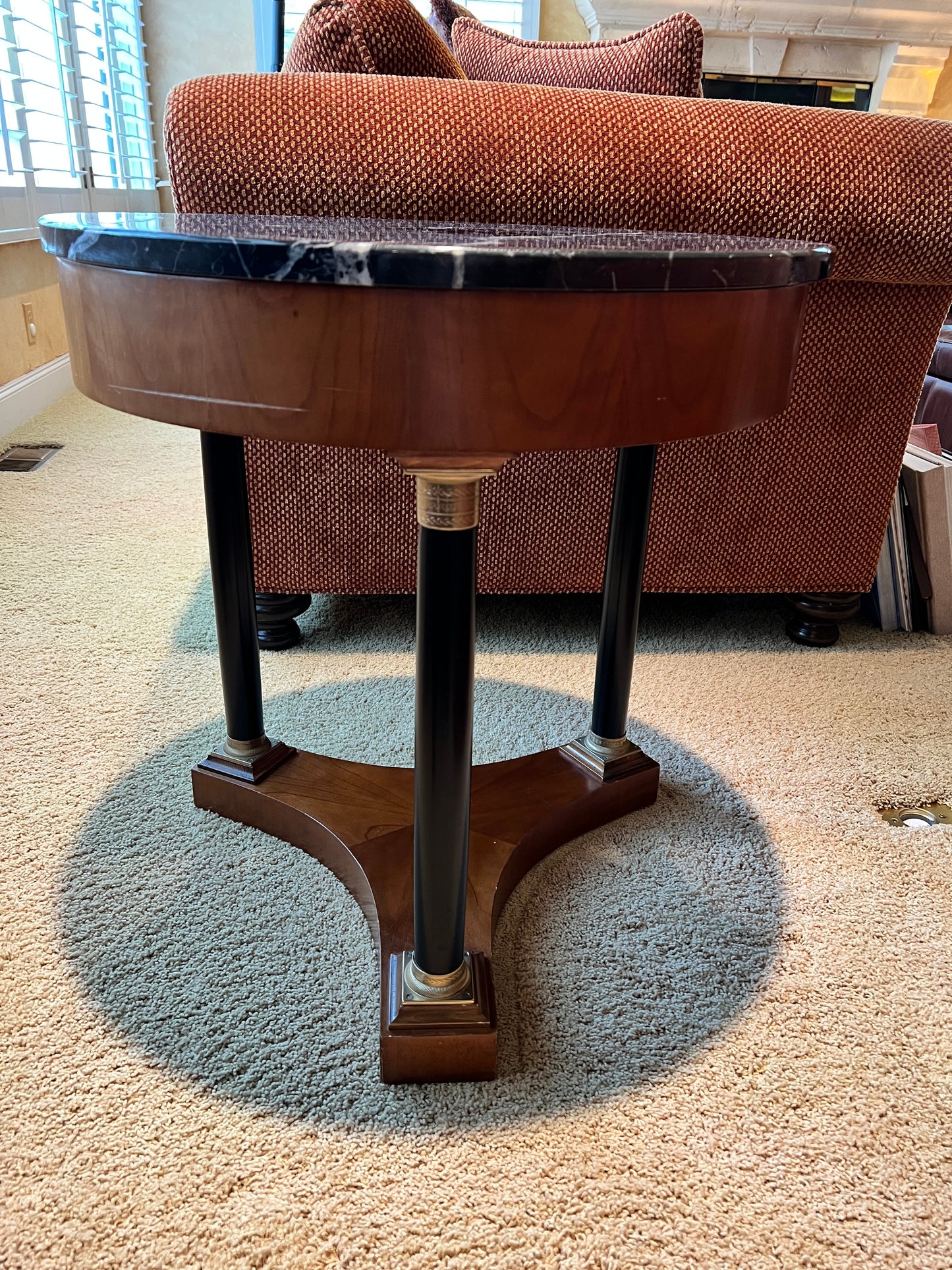 19th Century French Empire Round Marble Top End Table PD138-5
