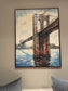 Pair of Large New York Bridge Redolfo Original Paintings ST100-69