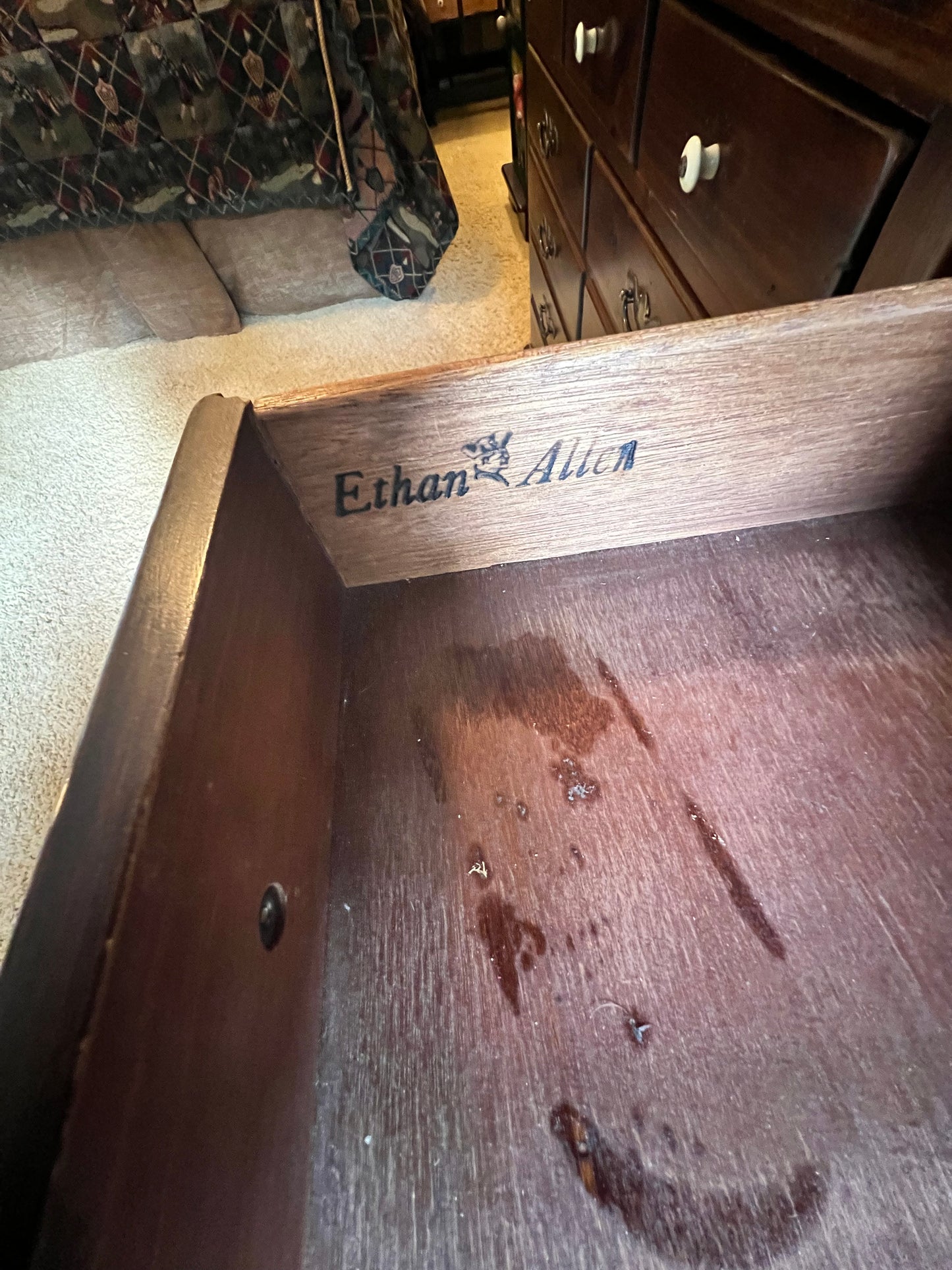 1970s Vintage Ethan Allen Old Tavern Shutter Door Cabinets PD138-23