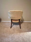 1970's Barrel Back Wood Framed Chair w/Gold Upholstery & Open Arm PD138-28