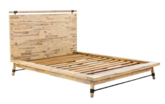 Moes Hudson Contemporary Queen Size Bed in a Natural Finish- HOP104-B16