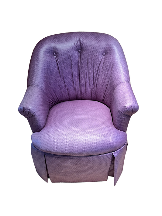 Pennsylvania House Purple Upholstered Tufted Curved Back Accent Chair PD138-37