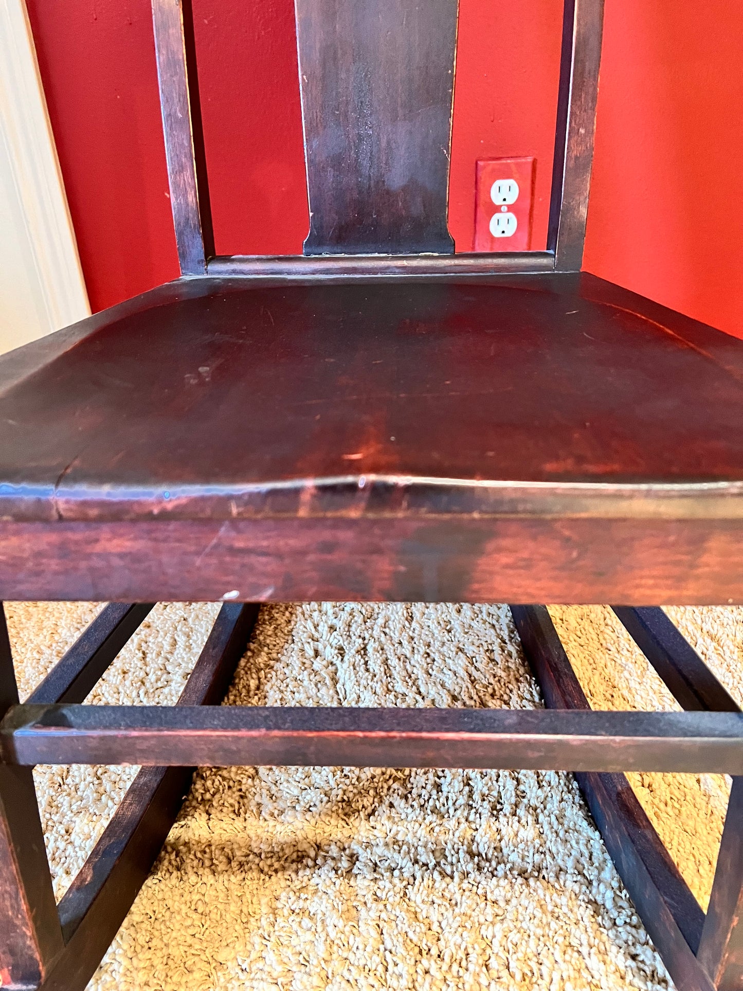 JS Ford & Johnson Co Antique Armless Wood Rocking Chair PD138-43