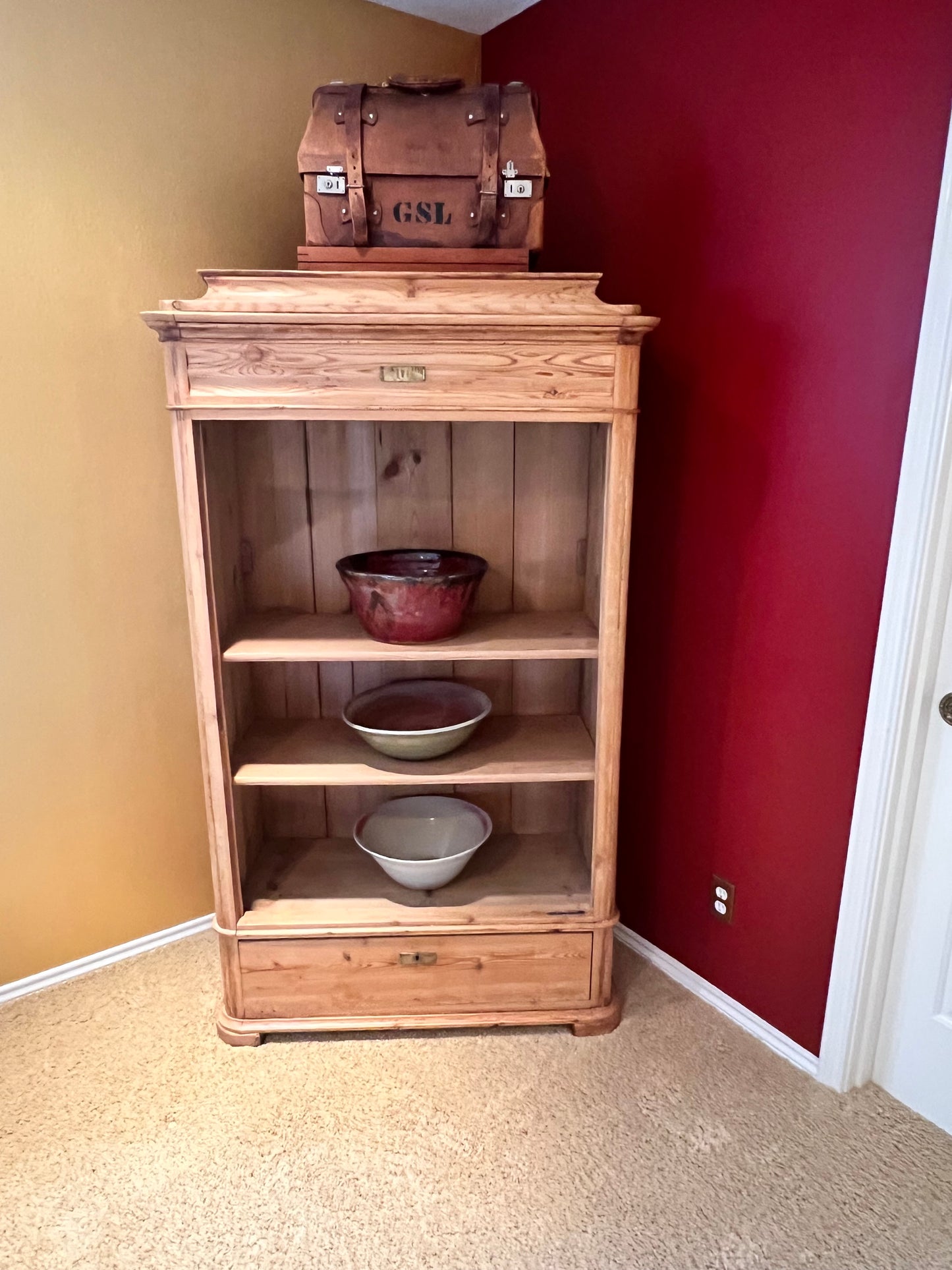 Narrow Antique Pine Cupboard/Armoire PD138-41