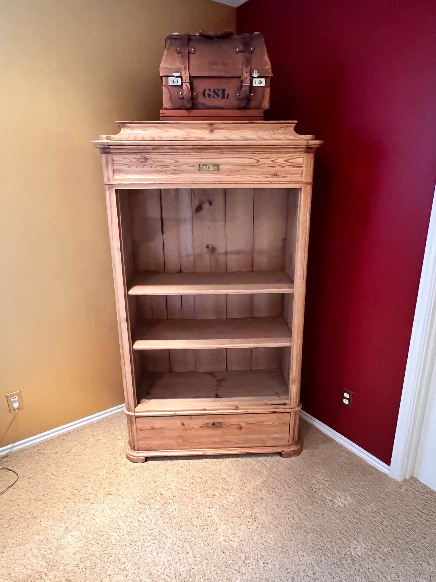 Narrow Antique Pine Cupboard/Armoire PD138-41