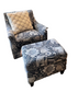 Norwalk Custom Whistler Floral Chair + Ottoman TH154-1