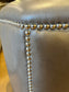 Norwalk Custom Sextet Leather Nail Head Six Sided Ottoman TH154-13