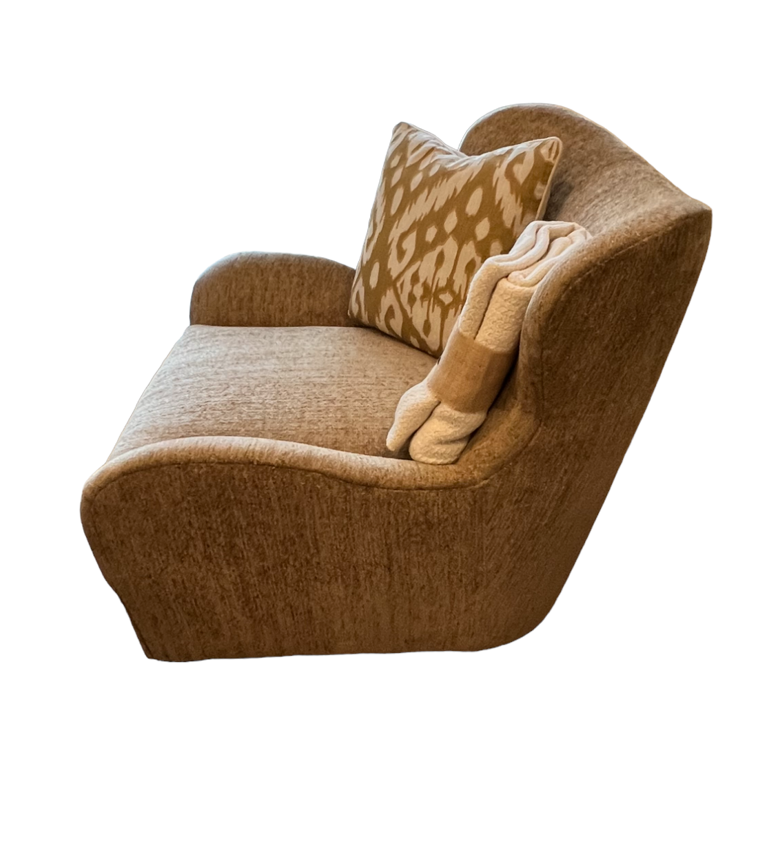 Norwalk Custom Zola Wingback Tan Upholstered Chair TH154-19